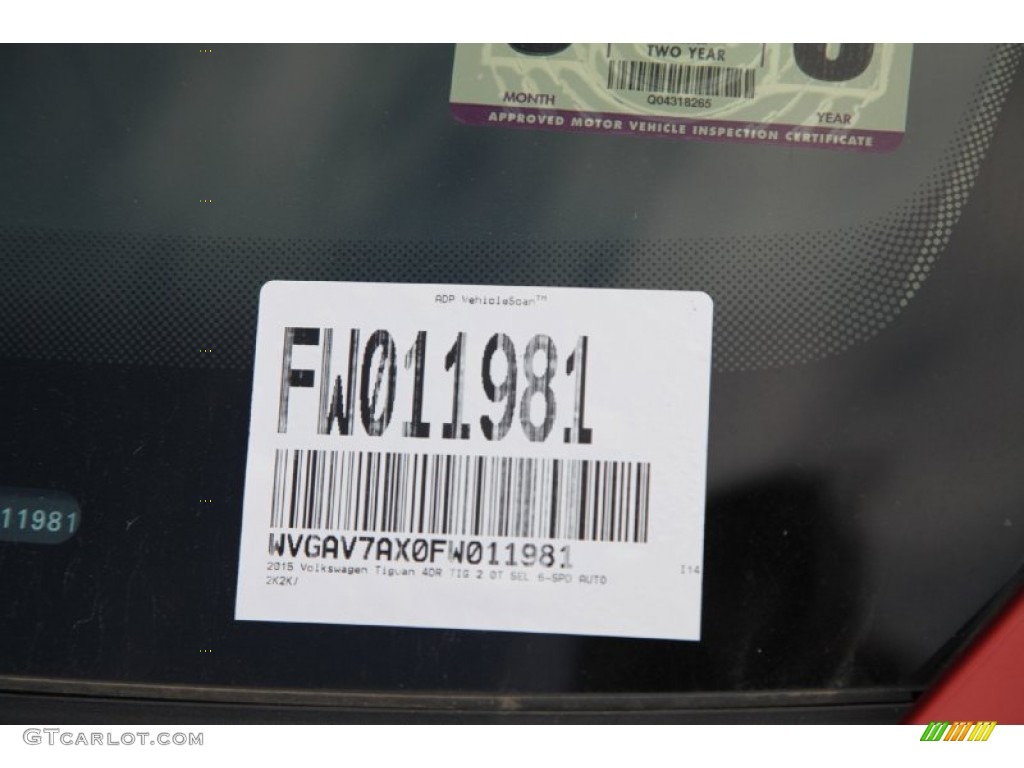 2015 Tiguan SEL - Wild Cherry Metallic / Sandstone photo #24