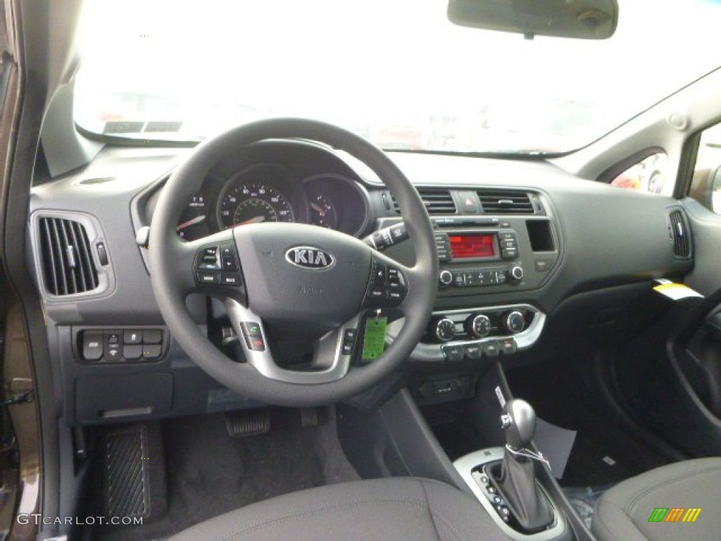 2015 Kia Rio EX Black Dashboard Photo #97762250