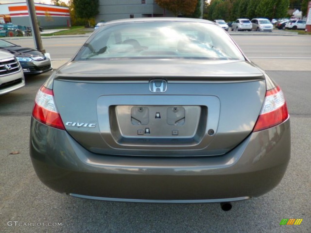 2007 Civic LX Coupe - Galaxy Gray Metallic / Gray photo #6