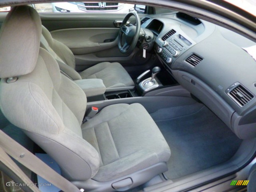 2007 Civic LX Coupe - Galaxy Gray Metallic / Gray photo #10