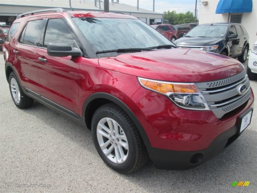 2015 Explorer FWD - Ruby Red / Medium Light Stone photo #1