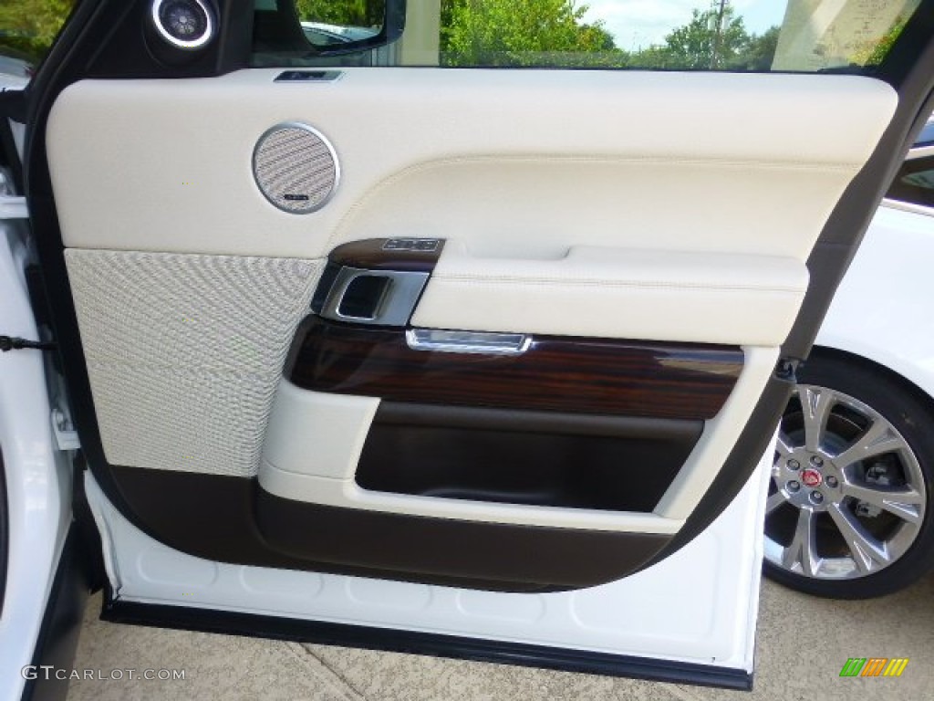 2014 Land Rover Range Rover HSE Espresso/Ivory Door Panel Photo #97772390