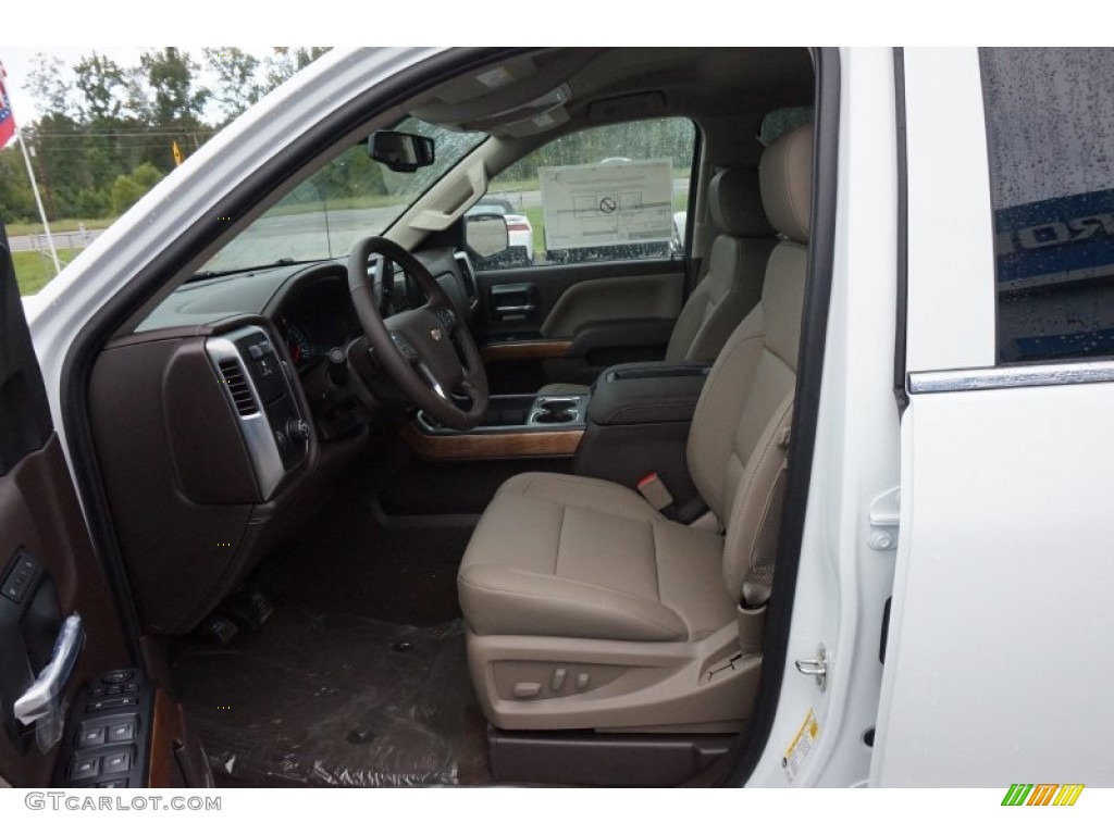Cocoa/Dune Interior 2015 Chevrolet Silverado 1500 LTZ Crew Cab Photo #97775828