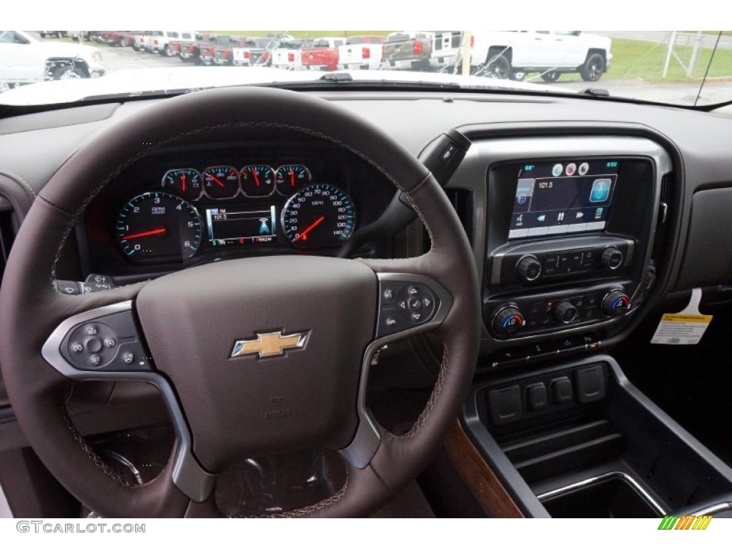 2015 Chevrolet Silverado 1500 LTZ Crew Cab Cocoa/Dune Dashboard Photo #97775855