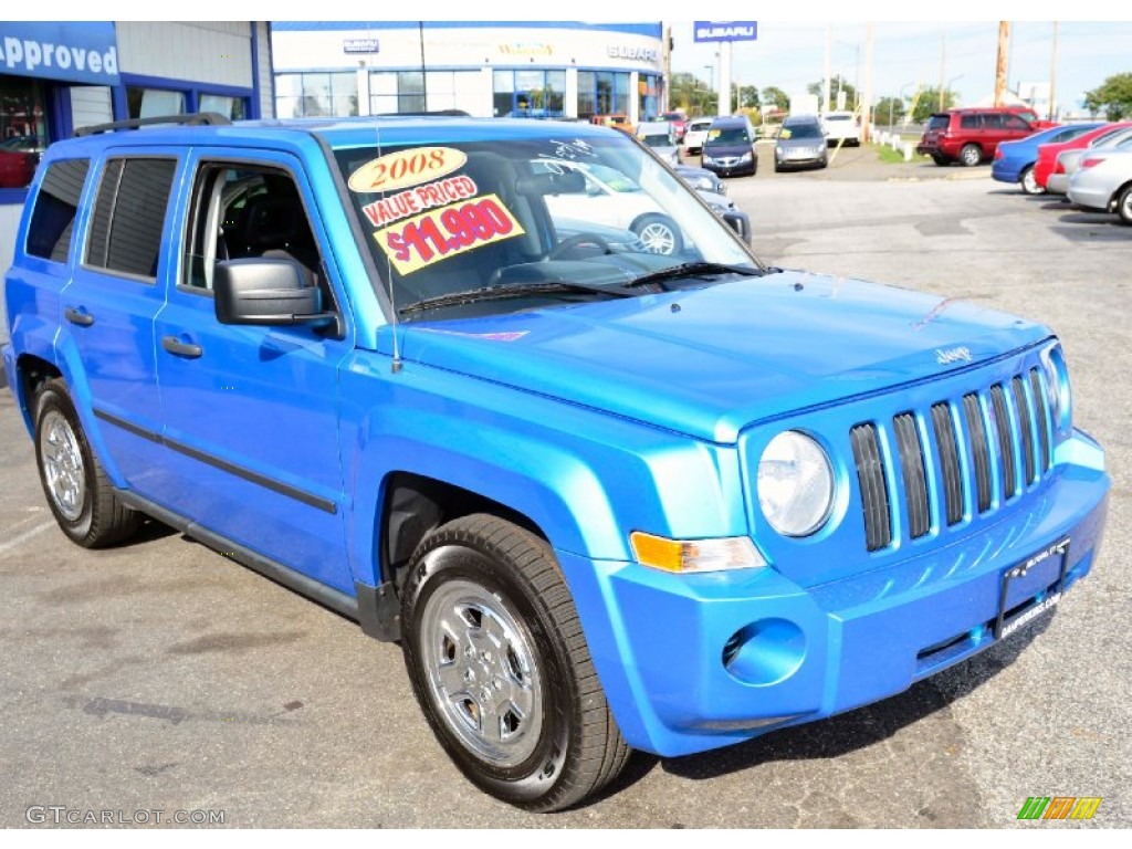 2008 Patriot Sport 4x4 - Surf Blue Pearl / Dark Slate Gray photo #3