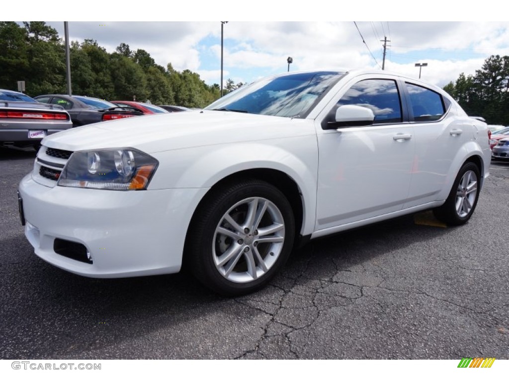 2013 Avenger SXT - New Bright White / Black/Light Frost Beige photo #3