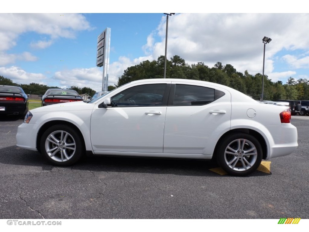 2013 Avenger SXT - New Bright White / Black/Light Frost Beige photo #4