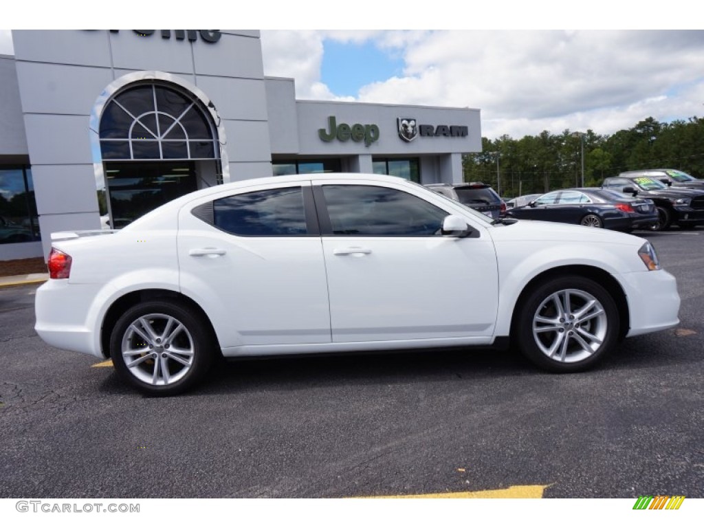 2013 Avenger SXT - New Bright White / Black/Light Frost Beige photo #8