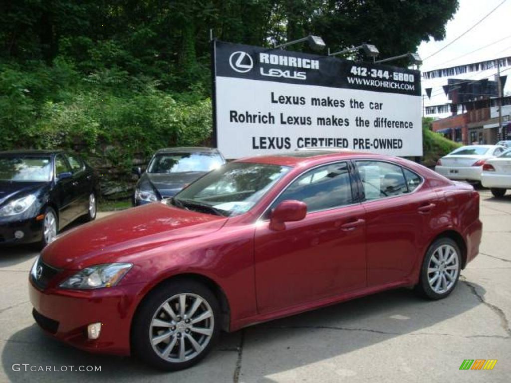 2006 IS 250 AWD - Matador Red Mica / Sterling Gray photo #1