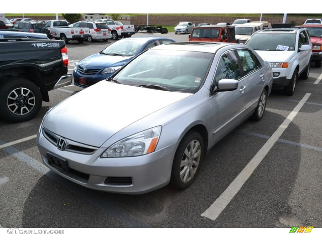 2006 Accord LX V6 Sedan - Alabaster Silver Metallic / Gray photo #4