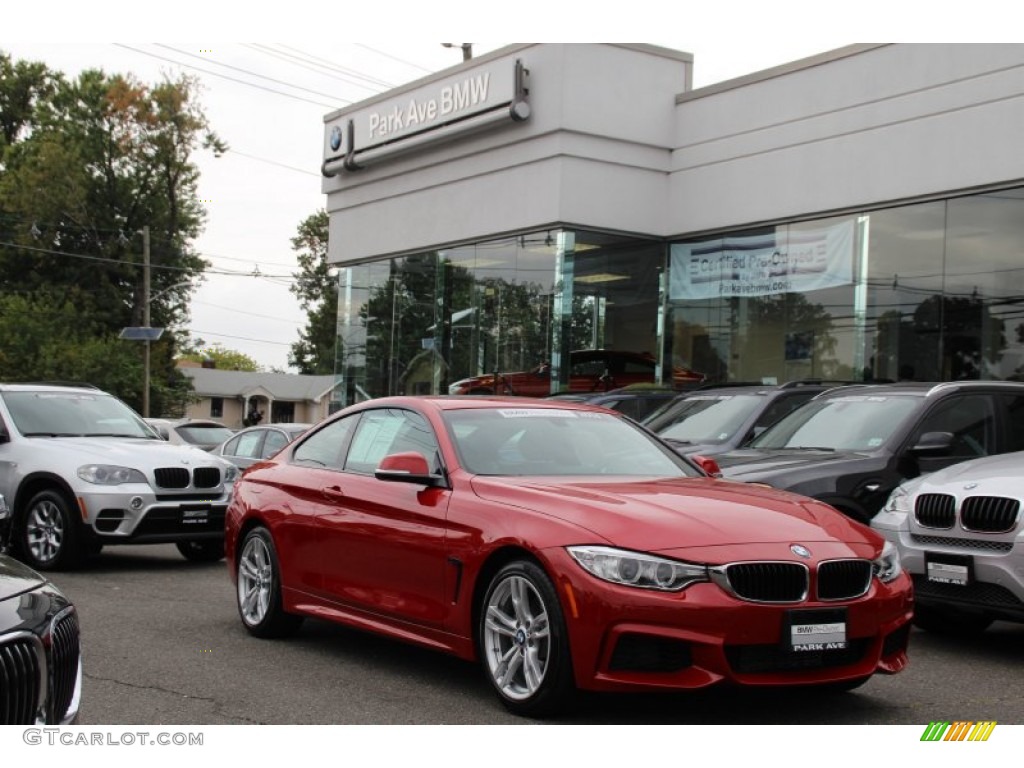 2014 4 Series 428i xDrive Coupe - Melbourne Red Metallic / Black photo #1