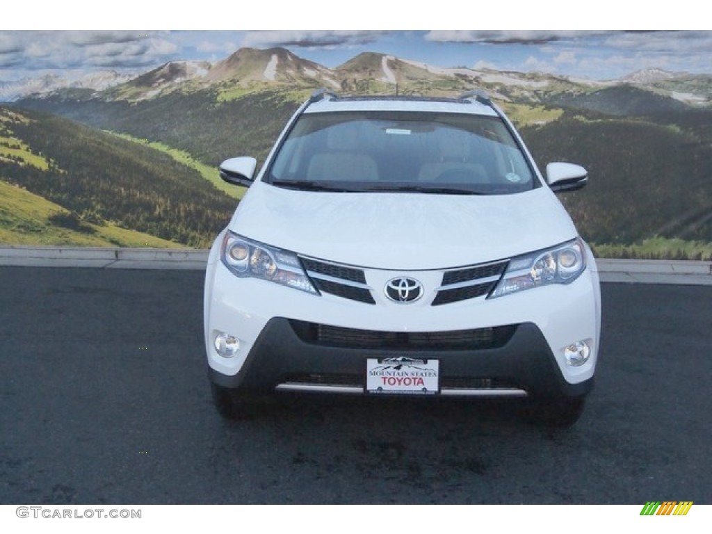 2015 RAV4 XLE AWD - Super White / Ash photo #2