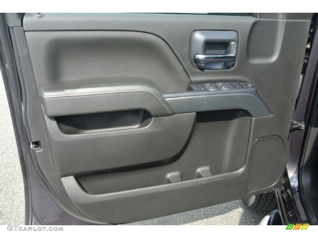 2015 Chevrolet Silverado 3500HD LT Crew Cab 4x4 Jet Black Door Panel Photo #97792005