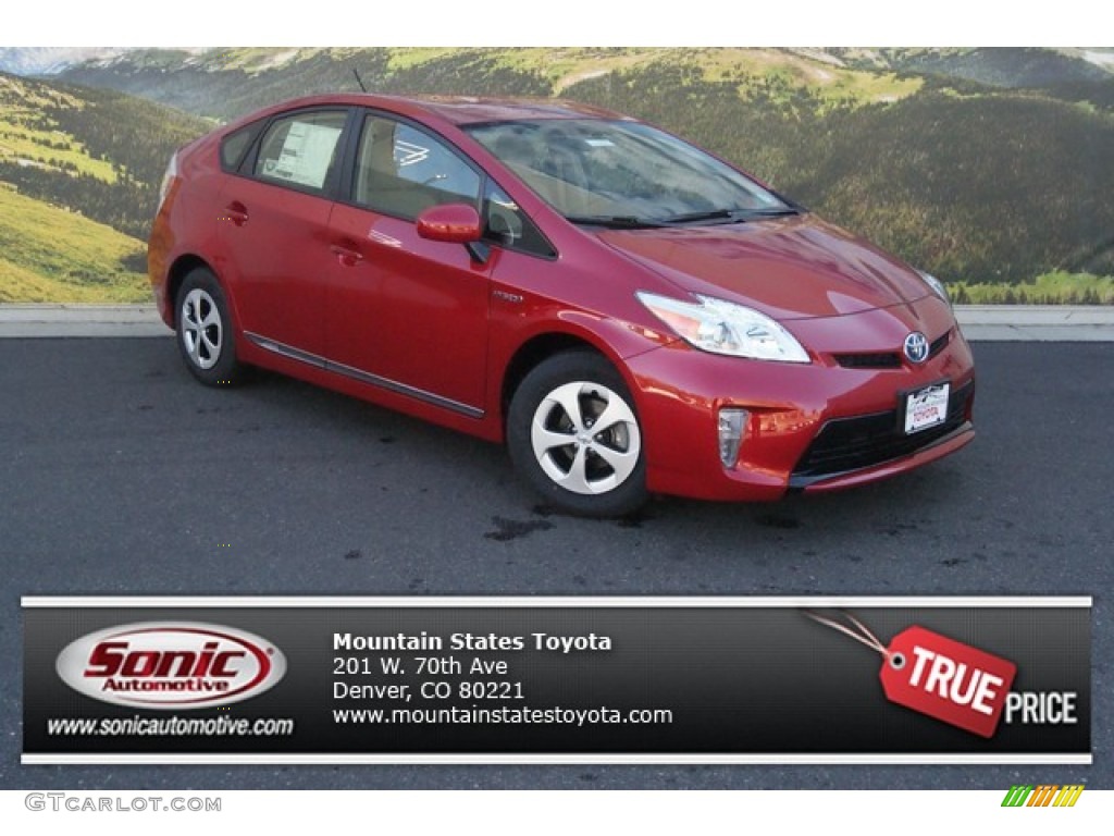 2015 Prius Three Hybrid - Barcelona Red Metallic / Misty Gray photo #1