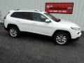 2015 Bright White Jeep Cherokee Limited  photo #2