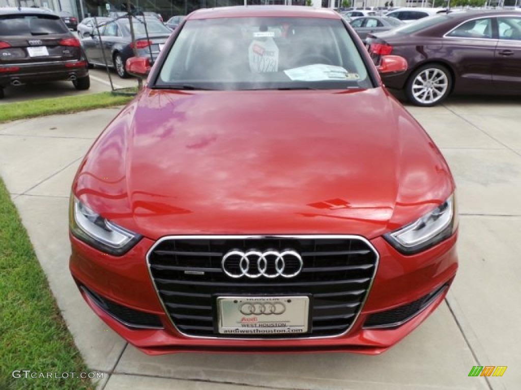 2015 A4 2.0T Premium Plus quattro - Volcano Red Metallic / Black photo #2