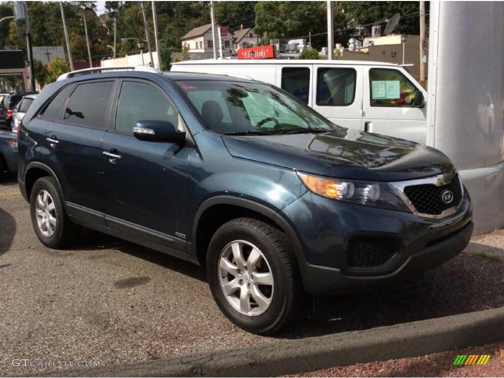 2011 Sorento LX V6 AWD - Pacific Blue / Beige photo #1