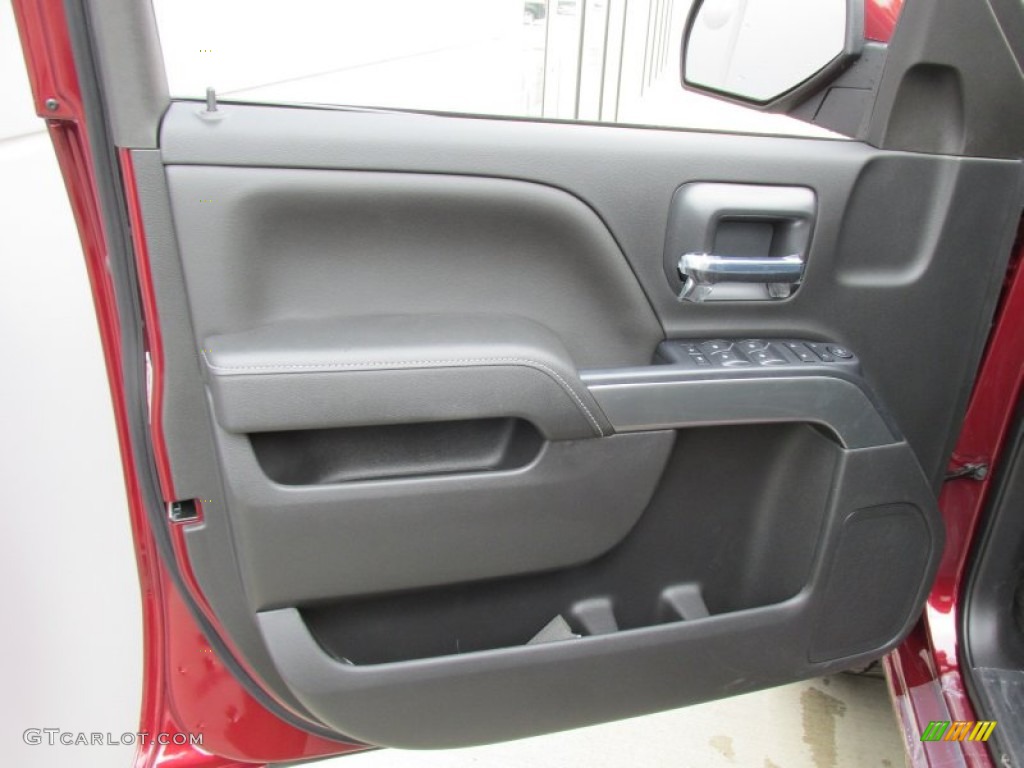 2015 Chevrolet Silverado 1500 LT Crew Cab 4x4 Jet Black Door Panel Photo #97805633