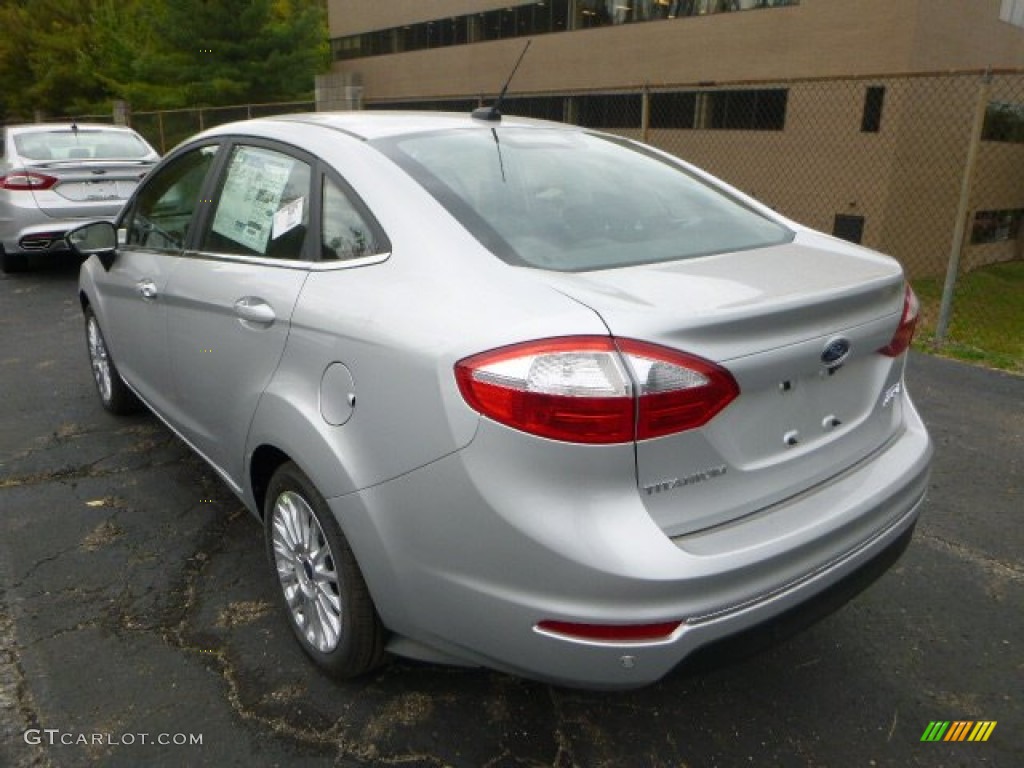 2015 Fiesta Titanium Sedan - Ingot Silver Metallic / Charcoal Black photo #4