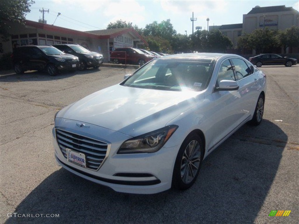 2015 Genesis 3.8 Sedan - Casablanca White / Beige photo #1