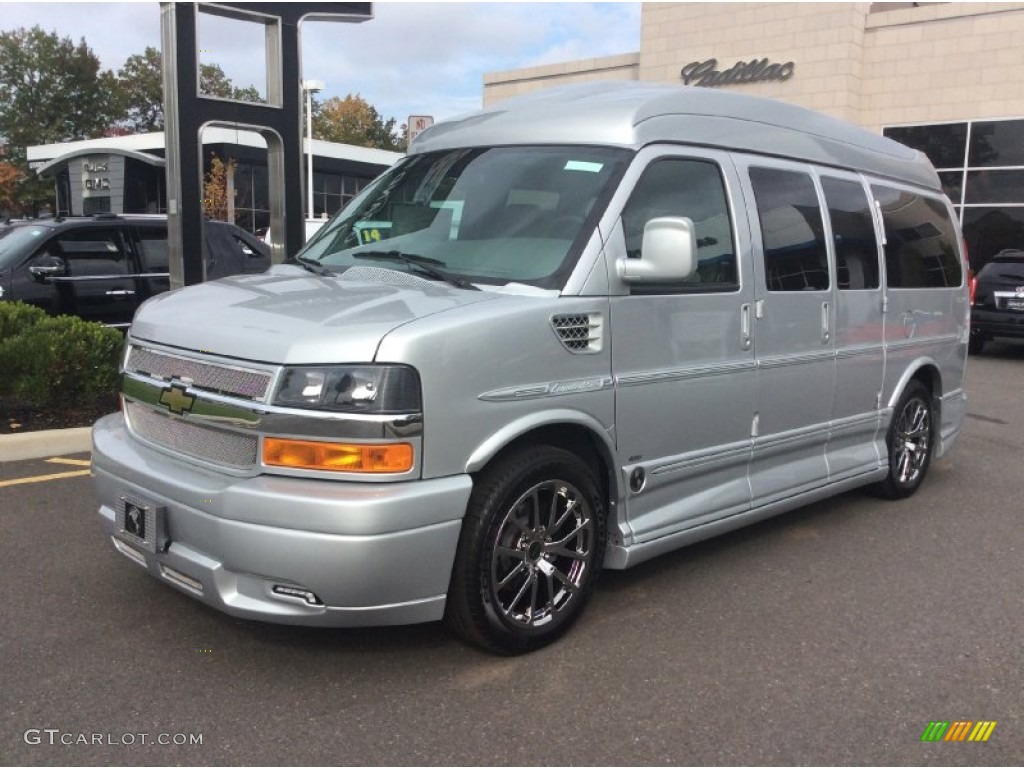 Silver Ice Metallic 2014 Chevrolet Express 1500 AWD Passenger Conversion Exterior Photo #97811967