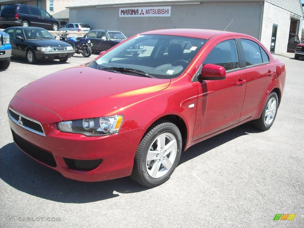 Rally Red Pearl Mitsubishi Lancer