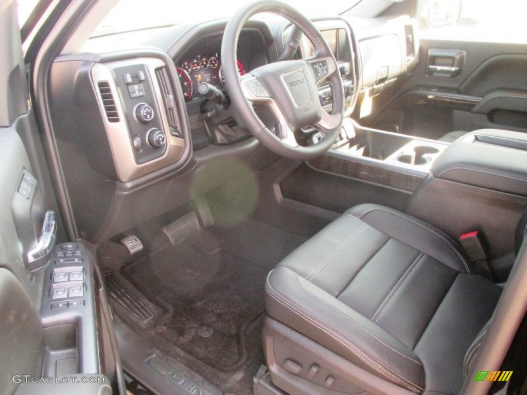Jet Black Interior 2015 GMC Sierra 1500 Denali Crew Cab 4x4 Photo #97813818