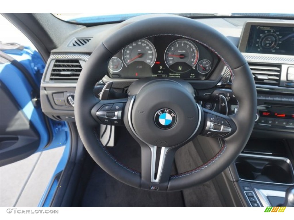 2015 BMW M3 Sedan Silverstone Steering Wheel Photo #97819740