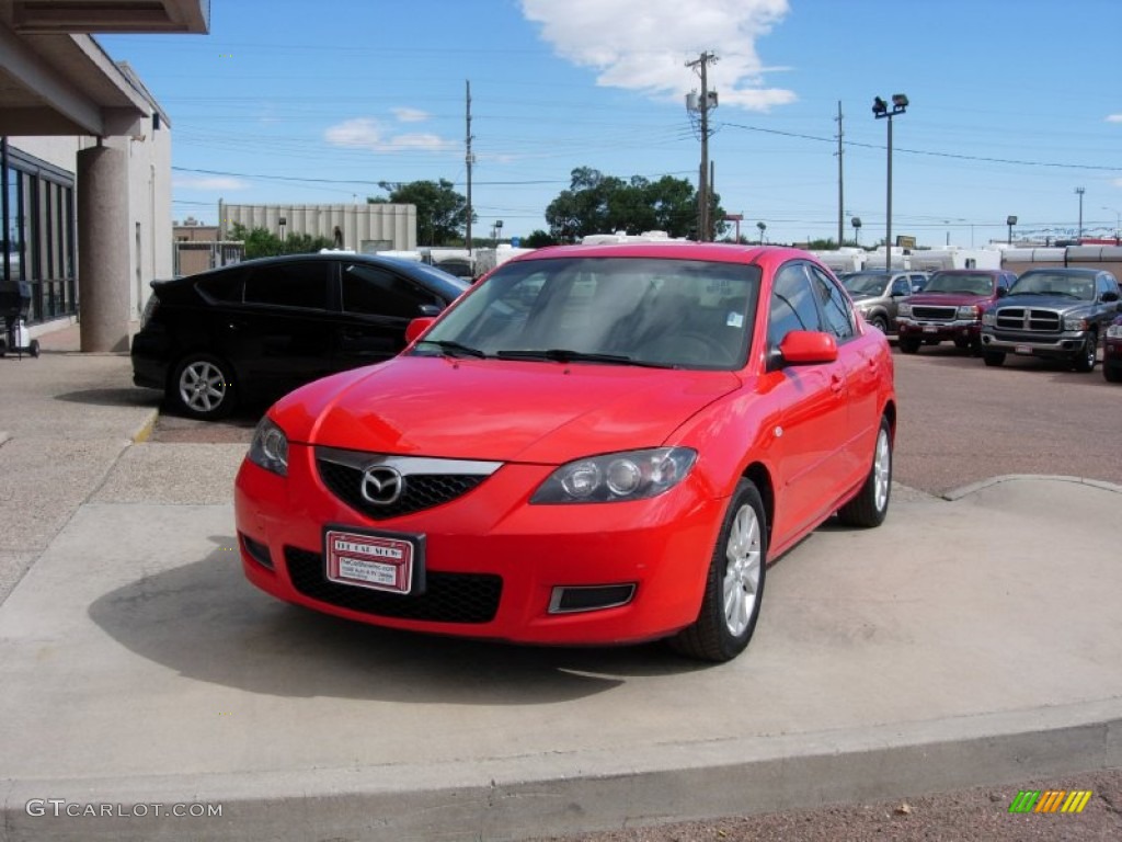 2008 MAZDA3 i Sport Sedan - True Red / Black photo #16