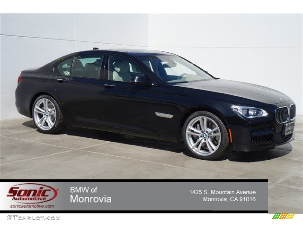 2015 7 Series 750i Sedan - Black Sapphire Metallic / Oyster photo #1