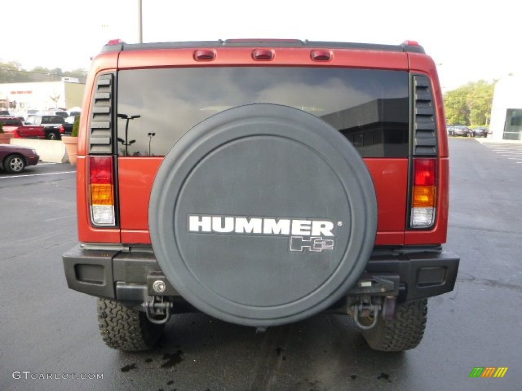 2003 H2 SUV - Sunset Orange Metallic / Wheat photo #4