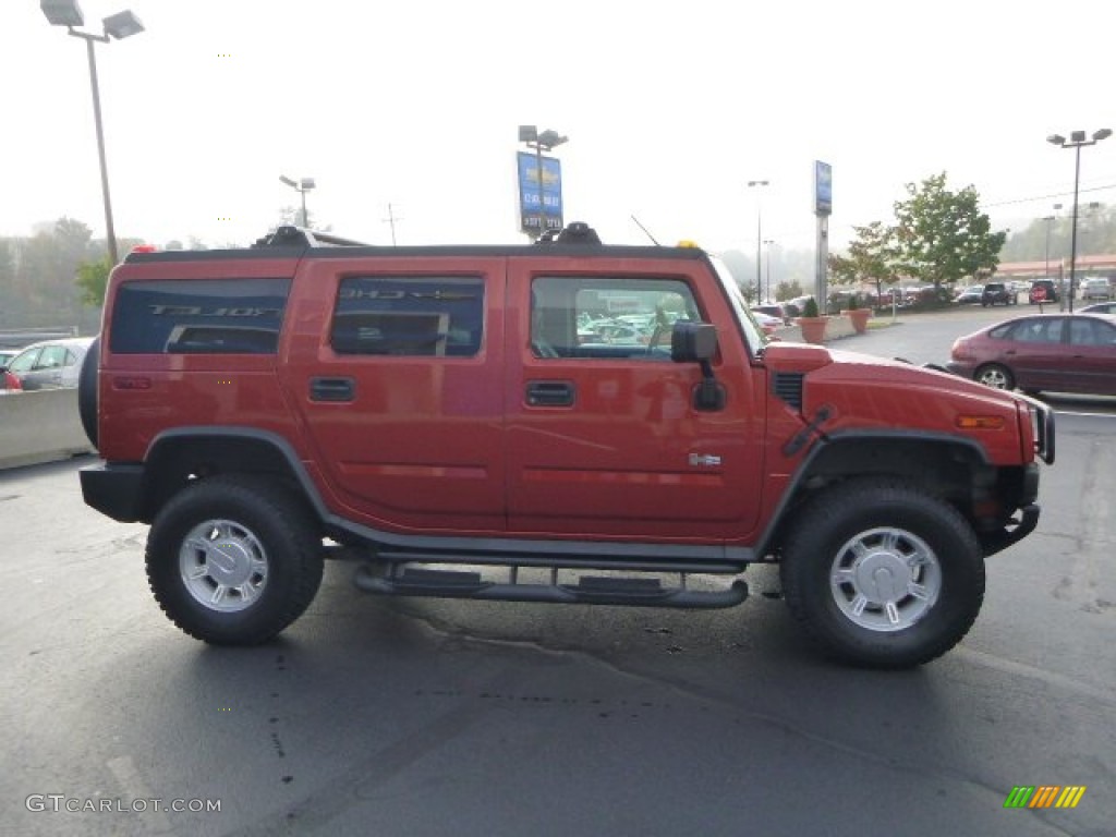 2003 H2 SUV - Sunset Orange Metallic / Wheat photo #6