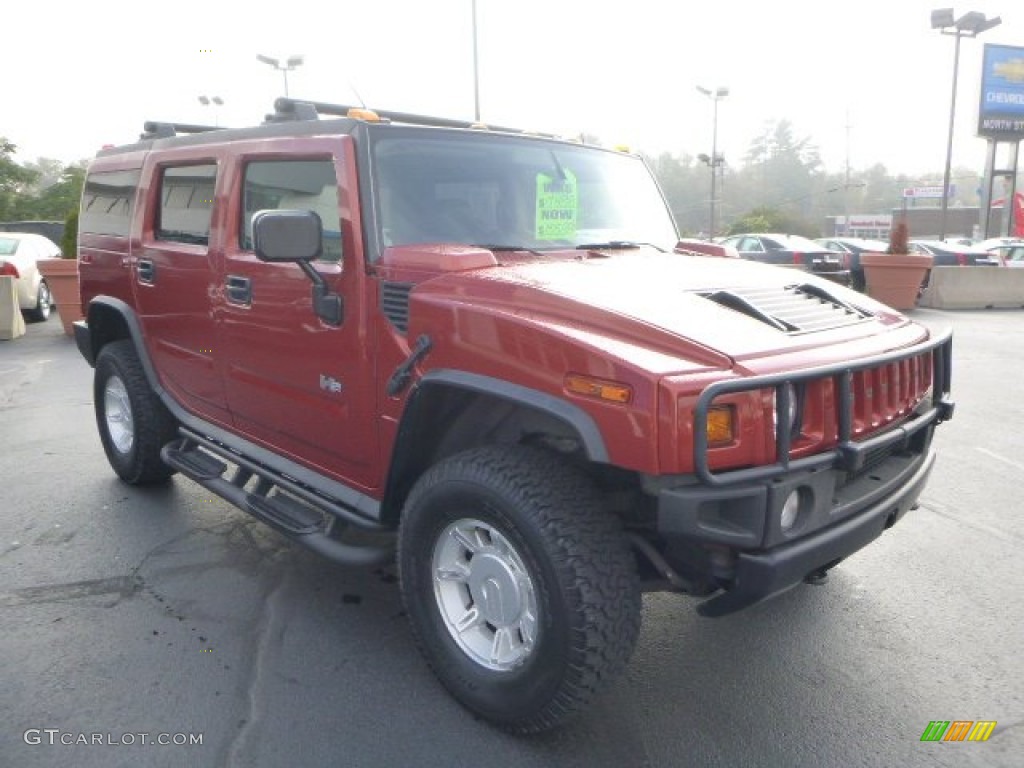2003 H2 SUV - Sunset Orange Metallic / Wheat photo #7