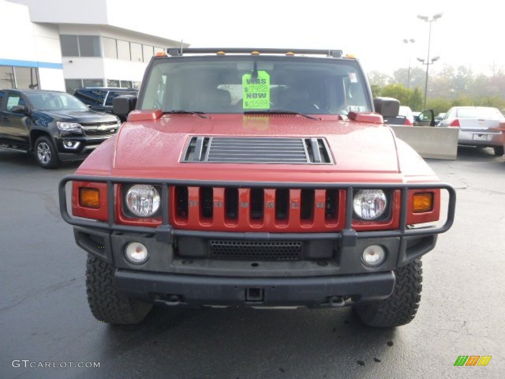 2003 H2 SUV - Sunset Orange Metallic / Wheat photo #8