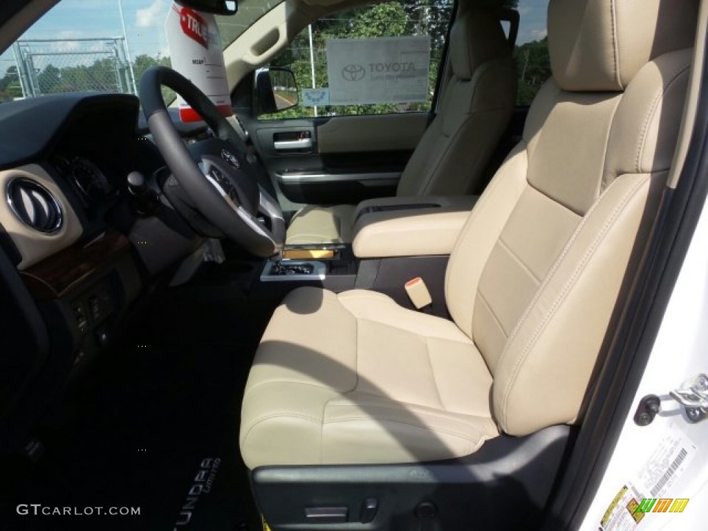 2015 Tundra Limited CrewMax 4x4 - Super White / Sand Beige photo #13