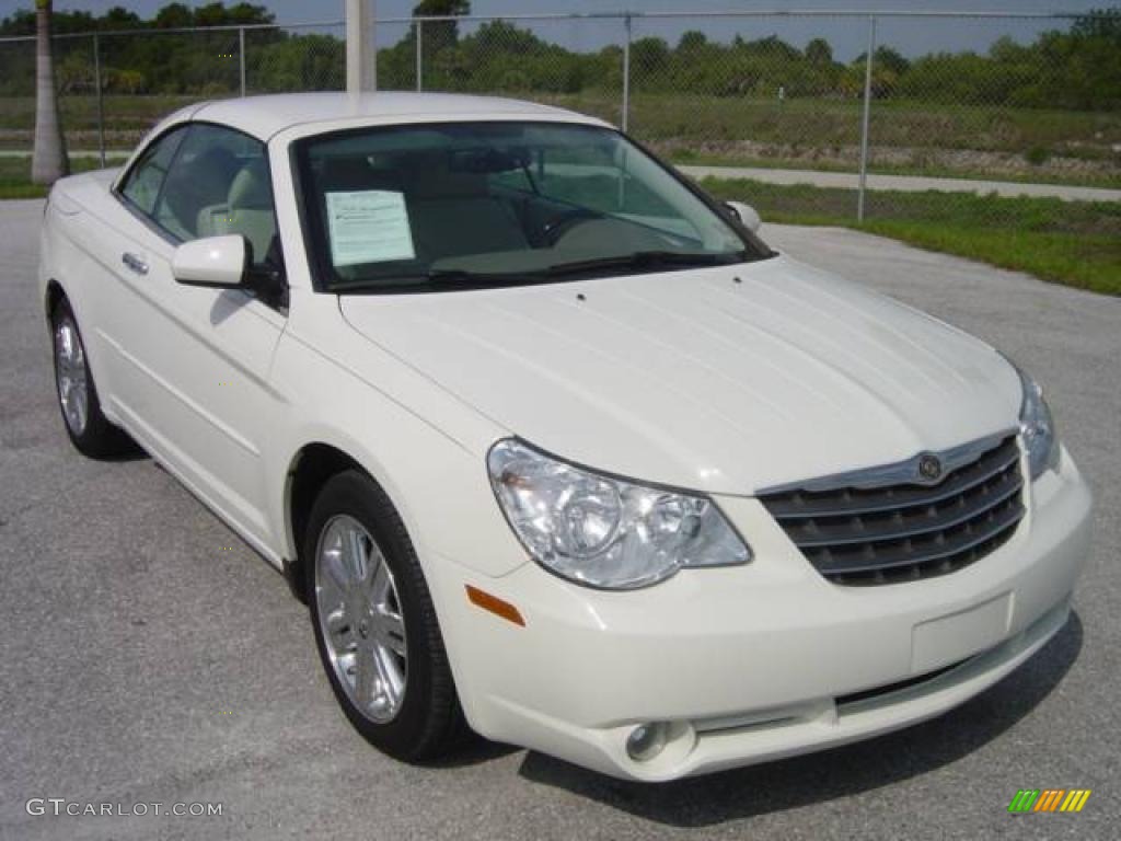 2008 Sebring Limited Hardtop Convertible - Stone White / Medium Pebble Beige/Cream photo #1