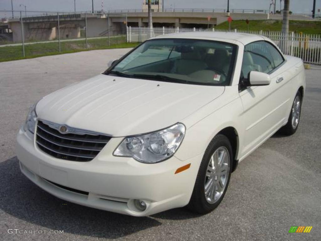 2008 Sebring Limited Hardtop Convertible - Stone White / Medium Pebble Beige/Cream photo #2
