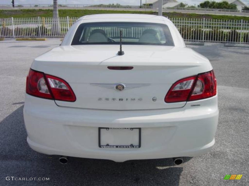 2008 Sebring Limited Hardtop Convertible - Stone White / Medium Pebble Beige/Cream photo #5