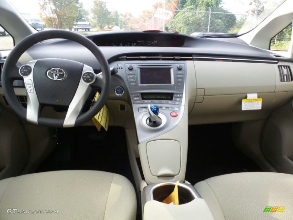 2015 Toyota Prius Three Hybrid Bisque Dashboard Photo #97838781