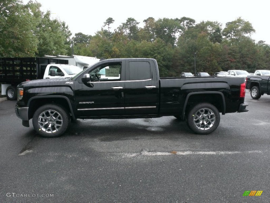 Onyx Black 2015 GMC Sierra 1500 SLT Double Cab 4x4 Exterior Photo #97843872