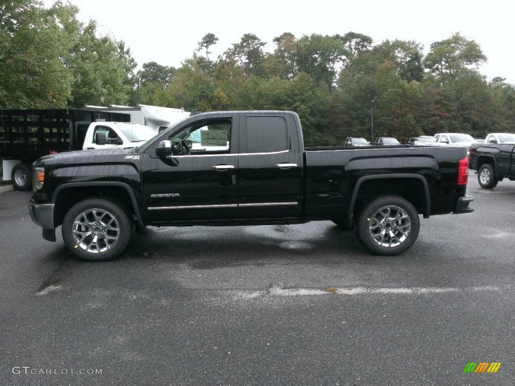 2015 Sierra 1500 SLT Double Cab 4x4 - Onyx Black / Jet Black photo #3