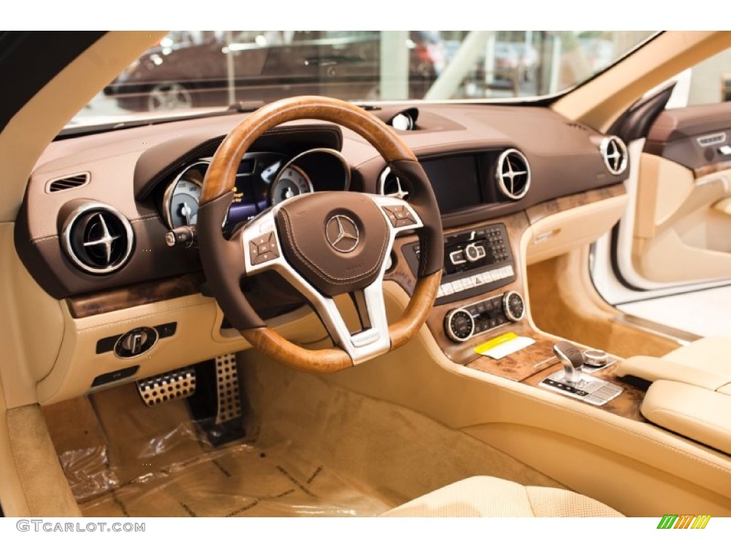Ginger Beige/Espresso Brown Interior 2015 Mercedes-Benz SL 550 Roadster Photo #97844517