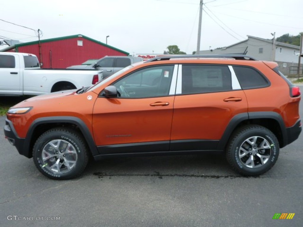 Mango Tango Pearl 2015 Jeep Cherokee Trailhawk 4x4 Exterior Photo #97845822