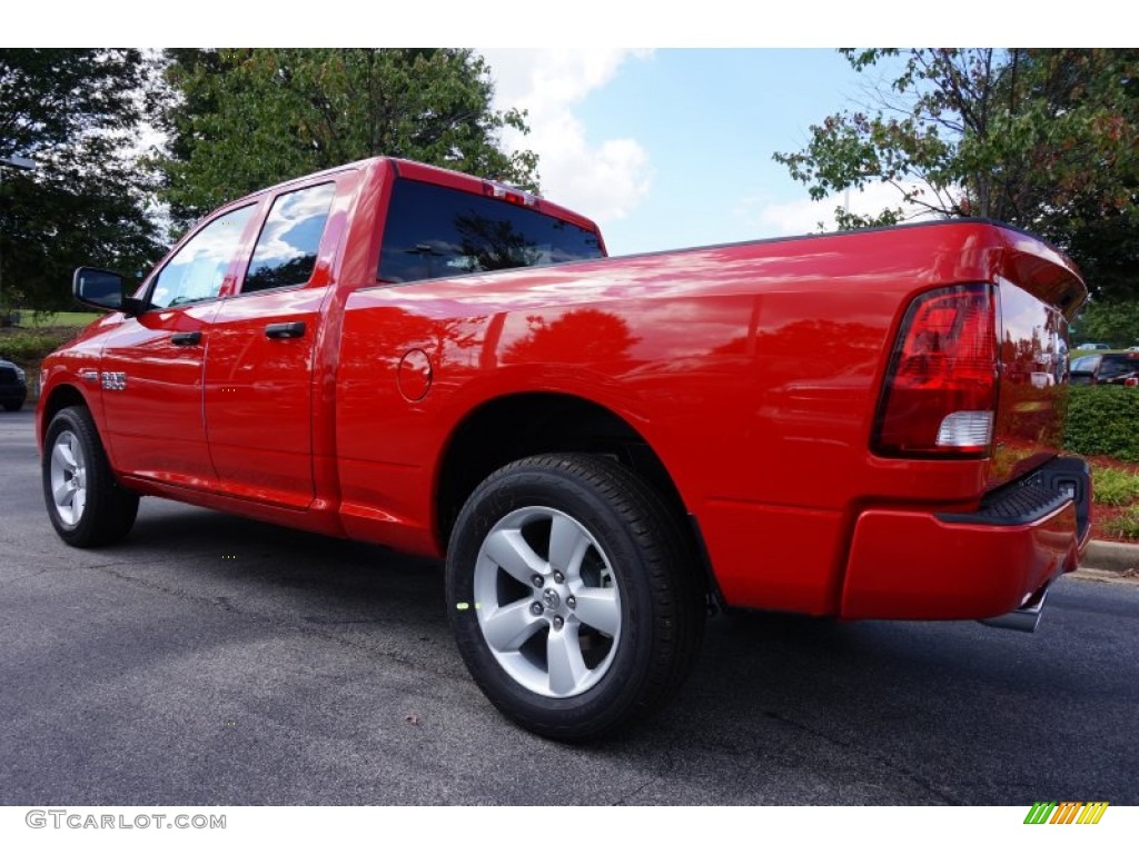 2014 1500 Express Quad Cab - Flame Red / Black/Diesel Gray photo #2