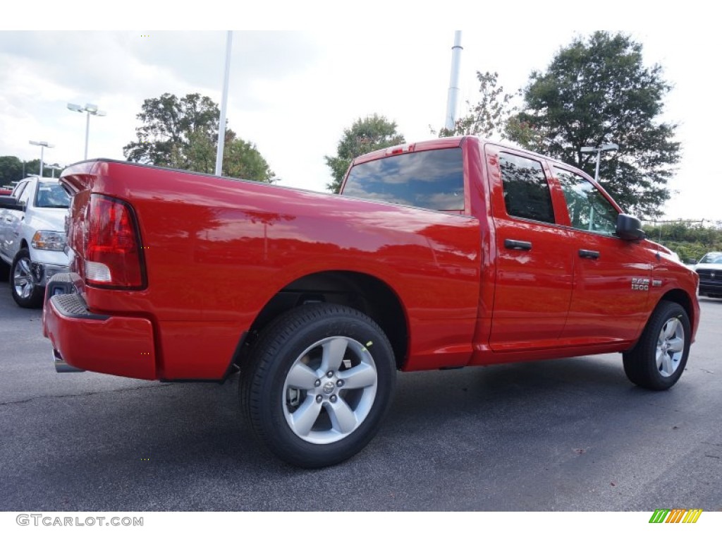 2014 1500 Express Quad Cab - Flame Red / Black/Diesel Gray photo #3