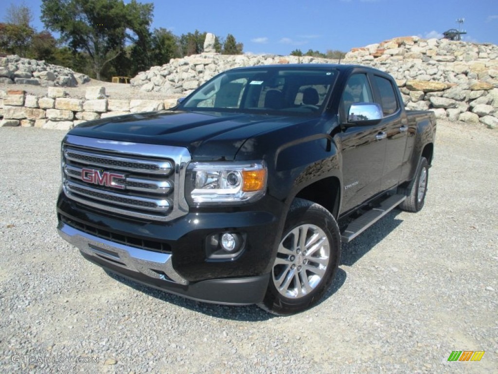 Onyx Black 2015 GMC Canyon SLT Crew Cab 4x4 Exterior Photo #97848141
