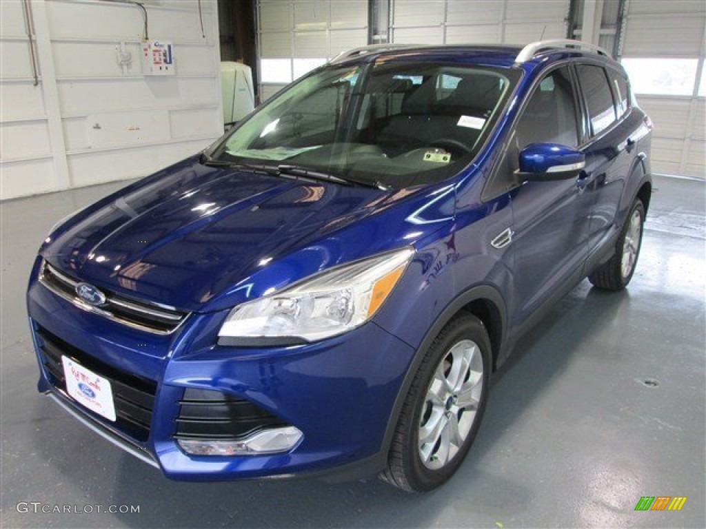 2014 Escape Titanium 1.6L EcoBoost - Deep Impact Blue / Charcoal Black photo #3