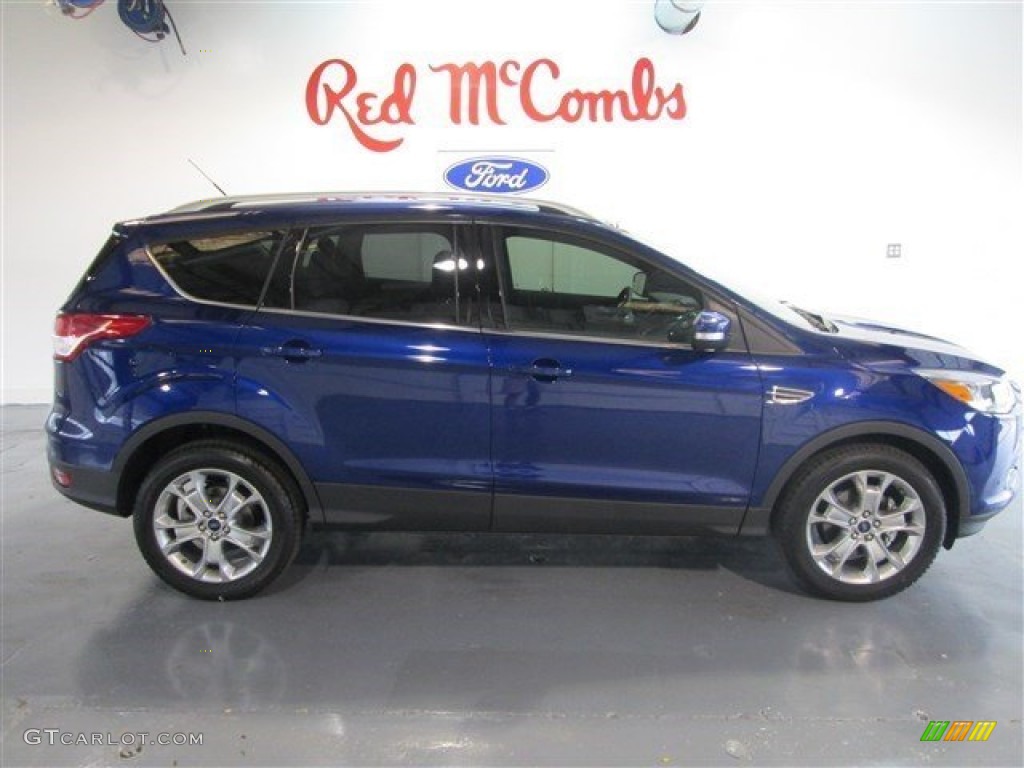 2014 Escape Titanium 1.6L EcoBoost - Deep Impact Blue / Charcoal Black photo #9