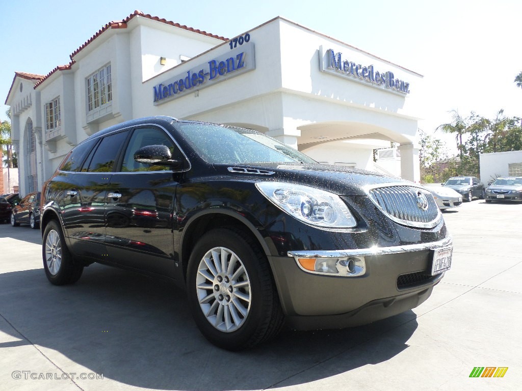 2009 Enclave CXL - Carbon Black Metallic / Ebony Black/Ebony photo #25