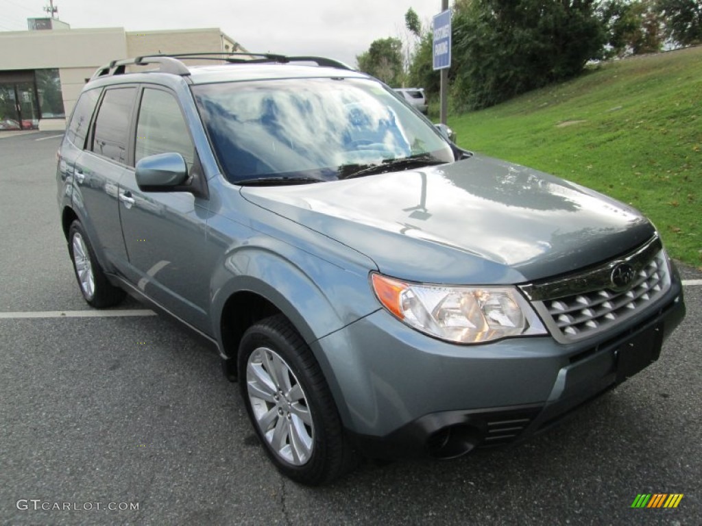 2011 Forester 2.5 X Premium - Sage Green Metallic / Platinum photo #4